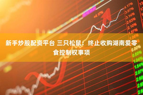 新手炒股配资平台 三只松鼠：终止收购湖南爱零食控制权事项